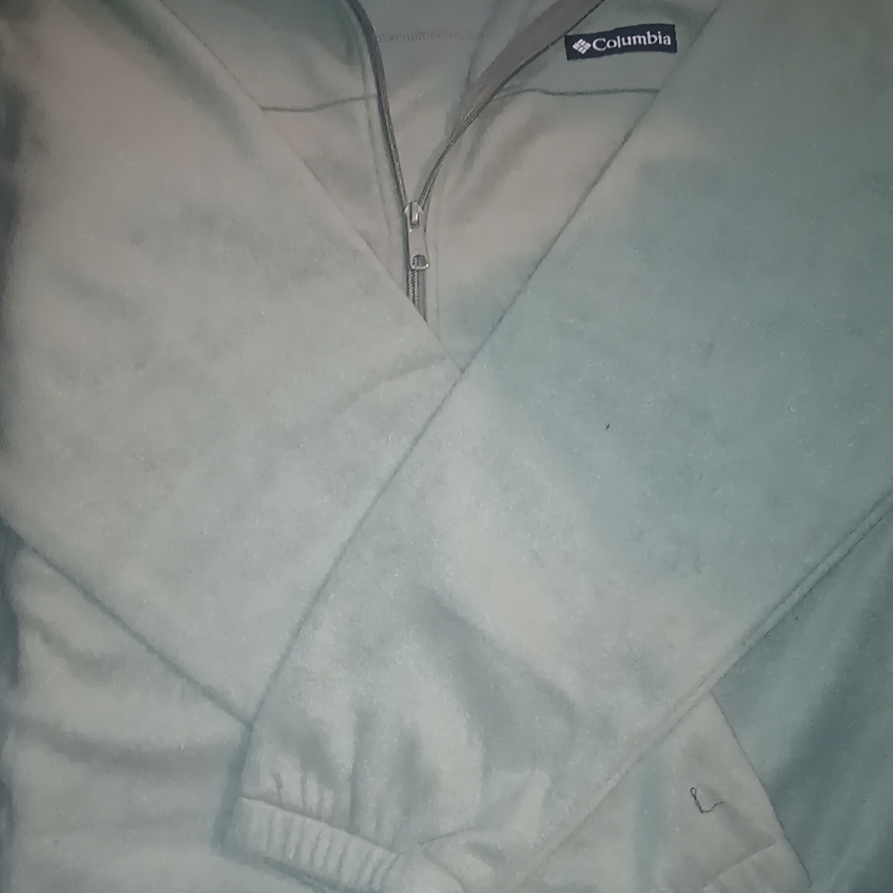 Columbia Men's Army Green Zip-Up Sweater